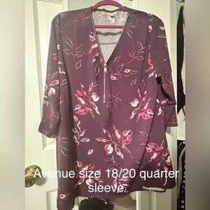 Floral Quarter Sleeve top